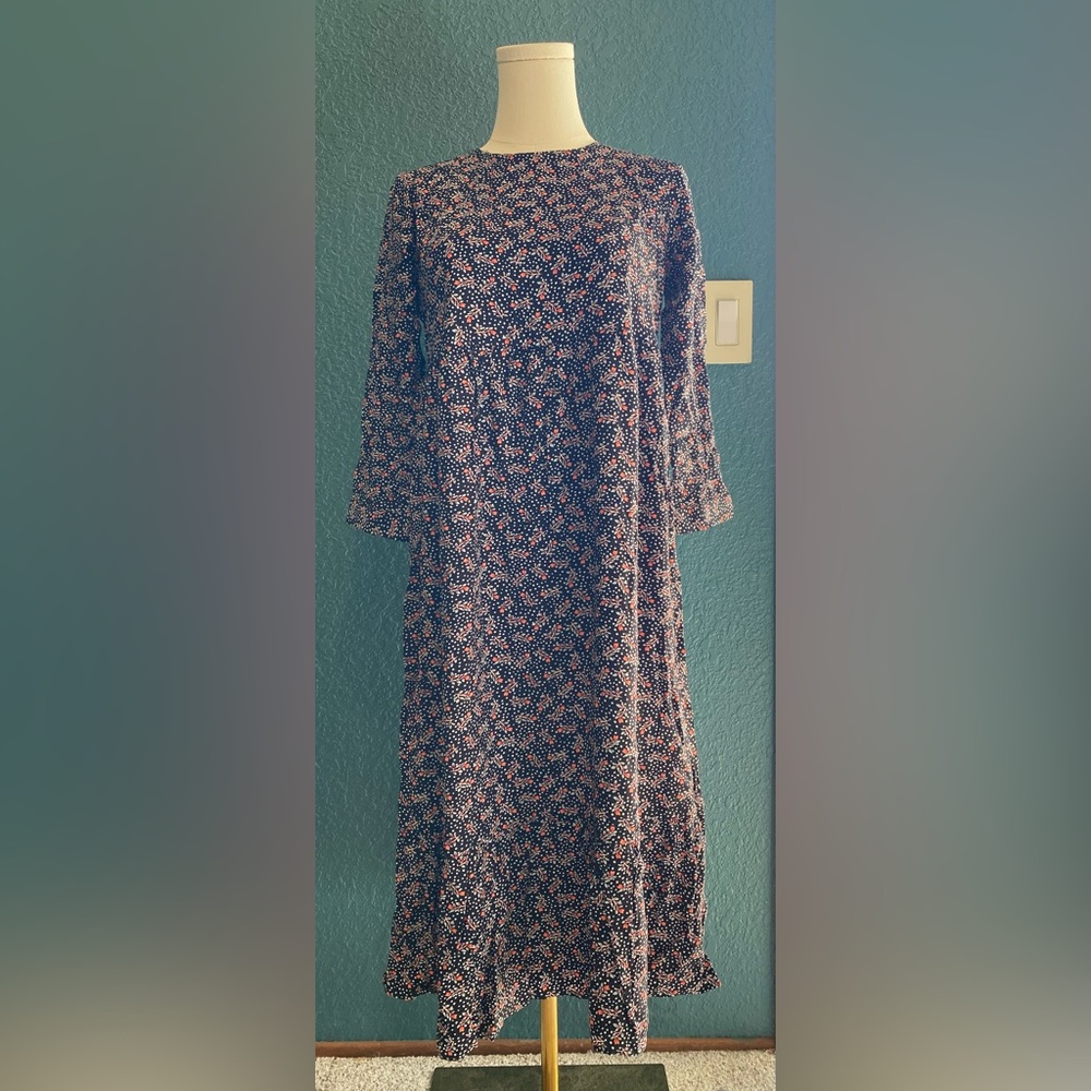 Loft floral midi dress size XSP extra small petite New